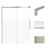 Transolid 76" High x 60" Wide Bypass Frameless Shower Door with Clear Glass Brushed Stainless