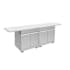 Transolid Outdoor Kitchen 64" W x 24" D x 37" H Double Utility Cabinet with Folding Shelves Stainless Steel