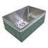Transolid Rimless 25" Undermount Single Basin Kitchen Sink with Basin Rack and Basket Strainer Brushed Stainless