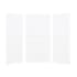 Transolid SaraMar 36" W x 36" D x 72" H Three Panel Shower Wall Kit White Subway Tile