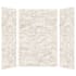 Transolid SaraMar 60" W x 36" D x 96" H Three Panel Shower Wall Kit Biscotti Marble Subway Tile