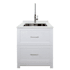 Transolid Contemporary Laundry Cabinet 30" Free Standing Single Basin Stainless Steel Laundry Sink Cabinet White