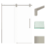 Transolid 80" High x 59" Wide Bypass Frameless Shower Door with Clear Glass Brushed Stainless