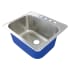 Transolid 25" Drop In Single Basin Stainless Steel Utility Sink Brushed Stainless