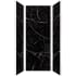 Transolid Titan 96" High x 36" Wide x 36" Deep Matte Honed Shower Wall Kit with Aluminum Corner and Edge Trim Black Caruso