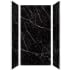 Transolid Titan 96" High x 48" Wide x 36" Deep Matte Honed Shower Wall Kit with Aluminum Corner and Edge Trim Black Caruso
