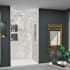 Transolid Titan 96" High x 48" Wide x 36" Deep Textured Concrete Shower Wall Kit with Aluminum Corner and Edge Trim Caesar Grey