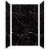 Transolid Titan 96" High x 60" Wide x 48" Deep Matte Honed Shower Wall Kit with Aluminum Corner and Edge Trim Black Caruso