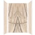 Transolid Titan 96" High x 60" Wide x 48" Deep High Gloss Bookmatch Shower Wall Kit with Aluminum Corner and Edge Trim Savanna Creme