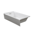 Transolid Unity 60" x 30" Three Wall Alcove Acrylic Soaking Tub with Left Drain, Drain Assembly, and Overflow White