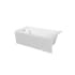 Transolid Unity AFR 60" x 32" Three Wall Alcove Acrylic Soaking Tub with Left Drain, Drain Assembly, and Overflow White