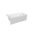 Transolid Unity AFR 60" x 32" Three Wall Alcove Acrylic Soaking Tub with Right Drain, Drain Assembly, and Overflow White