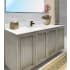 Transolid Silestone 38" Quartz Vanity Top with Rectangular Sink, 8" Centers, Backsplash and Sidesplash Lyra