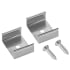 Tresco Infinex Square/Curved U-Clips, Set of 2 Silver