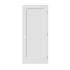 Trimlite 22" x 80" 1 Panel Shaker Primed Prehung Left Interior Passage Door with Satin Nickel Hinges and 7-1/4" Door Jamb Unfinished