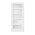 Trimlite 18" by 80" 5-Lite Shaker Left Handed Interior Prehung Passage Door with Brushed Chrome Hinges and 4-9/16" Door Jamb Primed