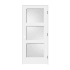 Trimlite 18" by 80" 3-Lite Shaker Left Handed Interior Prehung Passage Door with Oil Rubbed Bronze Hinges and 6-9/16" Door Jamb Primed
