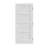 Trimlite 18" by 80" Shaker 4-Panel Left Handed Interior Pre-Hung Passage Door with Oil Rubbed Bronze Hinges and 6-9/16" Door Jamb Primed