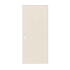 Trimlite 18" x 80" Primed Hardboard Hollow Core Flush 6-9/16" Jamb Left Hand Prehung Door with Brushed Chrome Hinges Primed