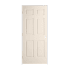 Trimlite 18" x 80" Primed 6-Panel Colonist Molded Hollow Core 4-9/16" Jamb Right Hand Prehung Door with Brushed Chrome Hinges Primed