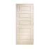 Trimlite 18" x 80" Primed 5-Panel Rockport Molded Hollow Core 6-9/16" Jamb Left Hand Prehung Door with Satin Nickel Hinges Primed