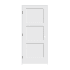 Trimlite 20" x 80" 3 Panel Shaker Primed Prehung Right Interior Passage Door with Black Hinges and 7-1/4" Door Jamb Unfinished