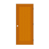 Trimlite 24" by 80" 1-Panel Shaker Left Handed Interior Prehung Passage Door with Black Hinges and 6-9/16" Door Jamb Douglas Fir