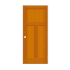 Trimlite 24" by 80" 1+2-Panel Shaker Left Handed Interior Prehung Passage Door with Satin Nickel Hinges and 4-9/16" Door Jamb Douglas Fir