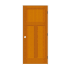 Trimlite 24" by 80" 1+2-Panel Shaker Left Handed Interior Prehung Passage Door with Black Hinges and 4-9/16" Door Jamb Douglas Fir