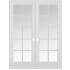 Trimlite 48" by 80" 20 Clear Glass Lite Ovolo Edge Interior Double French Door with Ball Catch, Black Hinges and 4-9/16" Door Jamb Primed