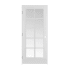 Trimlite 24" by 80" 10 Clear Glass Lite Right Handed Ovolo Edge Interior French Door with Black Hinges and 7-1/4" Door Jamb Primed