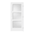 Trimlite 24" by 80" 3-Lite Shaker Left Handed Interior Prehung Passage Door with Brushed Chrome Hinges and 4-9/16" Door Jamb Primed