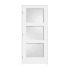 Trimlite 24" by 80" 3-Lite Shaker Right Handed Interior Prehung Passage Door with Satin Nickel Hinges and 4-9/16" Door Jamb Primed