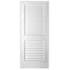 Trimlite 24" W x 84" H Plantation Full Louver Primed Solid Core 6-9/16" Jamb Right Handed Interior Pre Hung Passage Door with Black Hinges Primed