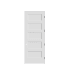 Trimlite 24" by 96" Shaker 5-Panel Left Hand Handed Interior Pre-Hung Passage Door with Black Hinges and 6-9/16" Door Jamb Primed