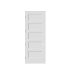 Trimlite 24" by 96" Shaker 5-Panel Right Hand Handed Interior Pre-Hung Passage Door with Brushed Chrome Hinges and 7-1/4" Door Jamb Primed