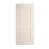 Trimlite 34" x 80" Primed 2-Panel Arch Top V-Groove Santa Fe Molded Hollow Core 7-1/4" Jamb Left Hand Prehung Door with Satin Nickel Hinges Primed