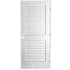 Trimlite 34" W x 84" H Plantation Full Louver Primed Solid Core 6-9/16" Jamb Right Handed Interior Pre Hung Passage Door with Black Hinges Primed