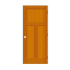Trimlite 28" by 80" 1+2-Panel Shaker Left Handed Interior Prehung Passage Door with Oil Rubbed Bronze Hinges and 7-1/4" Door Jamb Douglas Fir