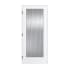 Trimlite 28" x 80" Reed Glass 1 Lite Primed Prehung Right Interior French Passage Door with Black Hinges and 6-9/16" Door Jamb Primed