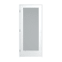 Trimlite 28" by 80" 1 Frosted Glass Lite Right Handed Ovolo Edge Interior French Door with Black Hinges and 6-9/16" Door Jamb Primed