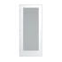 Trimlite 28" by 80" 1 Frosted Glass Lite Right Handed Ovolo Edge Interior French Door with Brushed Chrome Hinges and 4-9/16" Door Jamb Primed