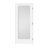 Trimlite 28" by 80" 1-Lite Shaker Left Handed Interior Prehung Passage Door with Black Hinges and 4-9/16" Door Jamb Primed