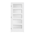 Trimlite 28" by 80" 5-Lite Shaker Right Handed Interior Prehung Passage Door with Oil Rubbed Bronze Hinges and 6-9/16" Door Jamb Primed