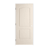 Trimlite 28" x 80" Primed 2-Panel Arch Top Caiman Molded Hollow Core 4-9/16" Jamb Right Hand Prehung Door with Black Hinges Primed