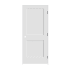 Trimlite 28" by 84" Shaker 2 Panel Left Handed Interior Prehung Passage Door with Black Hinges and 4-9/16" Door Jamb Primed