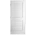 Trimlite 28" W x 84" H Plantation Full Louver Primed Solid Core 6-9/16" Jamb Left Handed Interior Pre Hung Passage Door with Oil Rubbed Bronze Hinges Primed