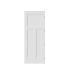 Trimlite 28" by 96" Shaker 1+2-Panel Left Hand Handed Interior Pre-Hung Passage Door with Brushed Chrome Hinges and 6-9/16" Door Jamb Primed