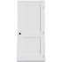Trimlite 30" by 80" 2-Panel Shaker Left Handed Interior Prehung Fire Rated Passage Door with Brushed Chrome Hinges and 4 9/16" Door Jamb - Mill Sill Primed