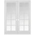 Trimlite 60" by 80" 20 Clear Glass Lite Ovolo Edge Interior Double French Door with Ball Catch, Brushed Chrome Hinges and 6-9/16" Door Jamb Primed
